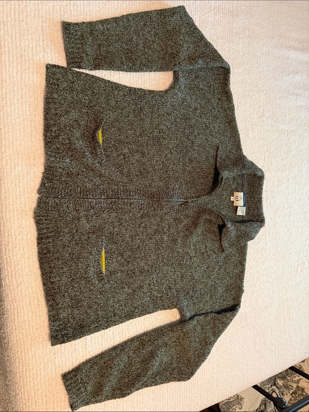 Cousin Johnny Merino wool blend Zip Cardigan Sweater size L